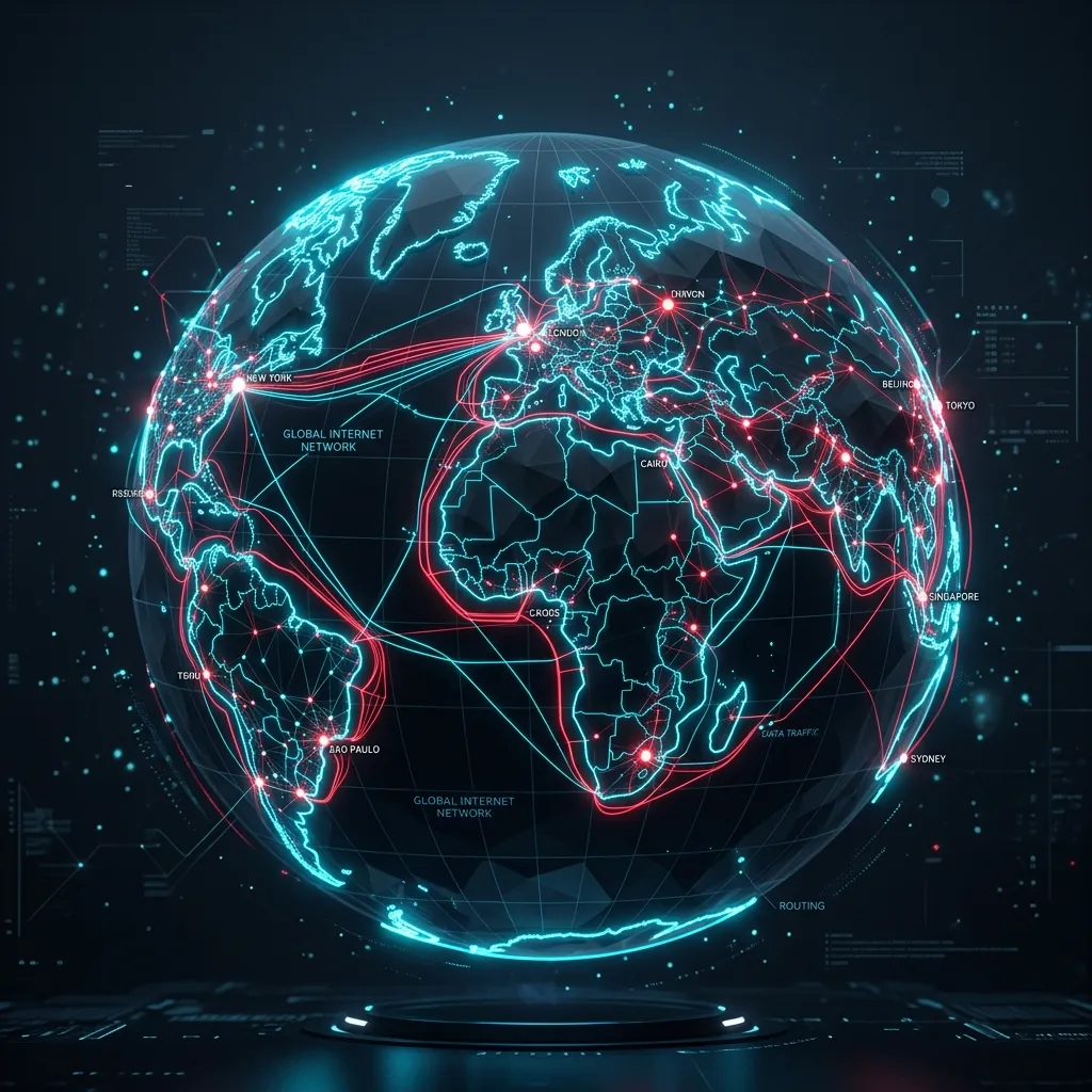 Global Network Nodes Illustration